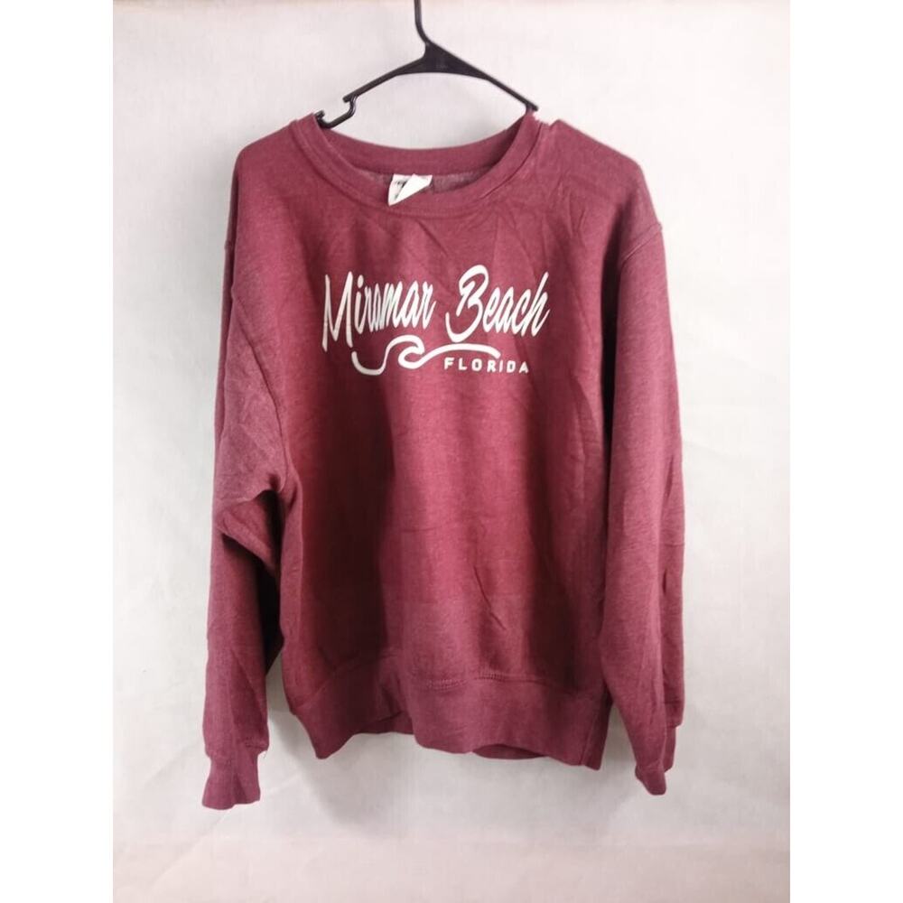Vintage Pacific & Co Miramar Beach Florida Sweatshirt Hoodie Burgundy Women's